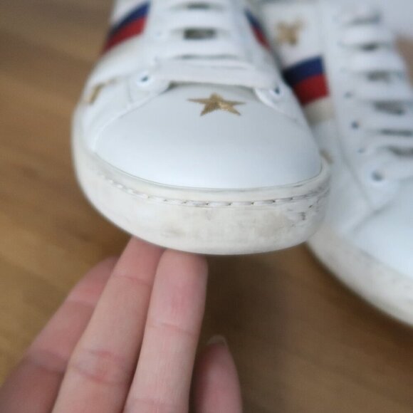 Gucci Ace Web Bees and Stars Sneakers Size 36.5 / US 6.5 - Picture 3 of 13